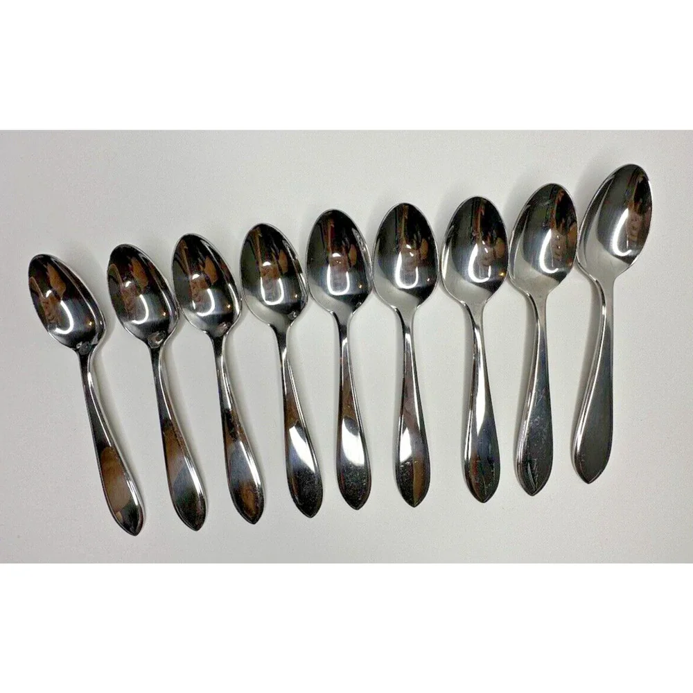 Northland Korea Stainless Flatware Glossy Replacement 9 PC‎ Teaspoon Set